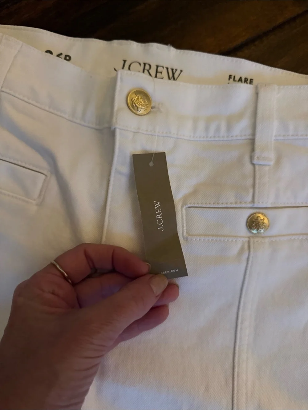 J. Crew New Vintage Flare Jean White Size 26 P